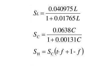SL、SC和SH權(quán)重系數(shù)公式